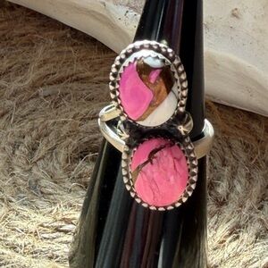 SOLD 📦📦Cotton Candy Dahlia and Sterling Silver Women's Ring